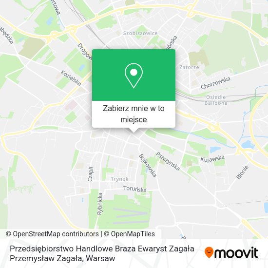 Mapa Przedsiębiorstwo Handlowe Braza Ewaryst Zagała Przemysław Zagała