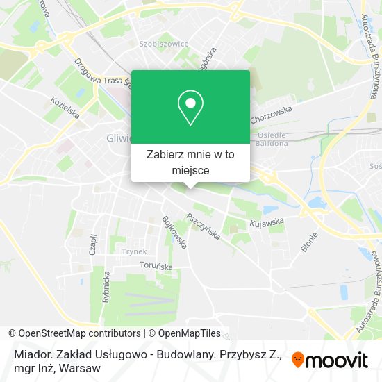 Mapa Miador. Zakład Usługowo - Budowlany. Przybysz Z., mgr Inż