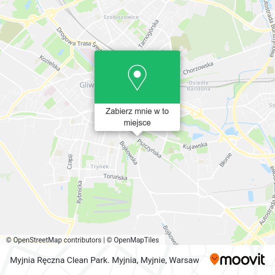 Mapa Myjnia Ręczna Clean Park. Myjnia, Myjnie