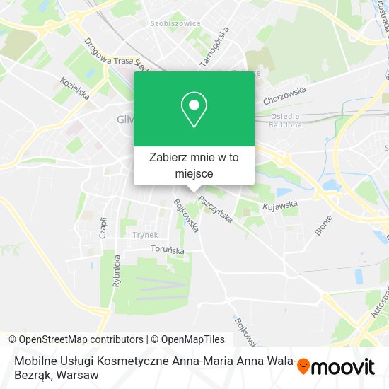 Mapa Mobilne Usługi Kosmetyczne Anna-Maria Anna Wala-Bezrąk