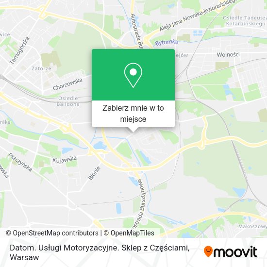 Mapa Datom. Usługi Motoryzacyjne. Sklep z Częściami