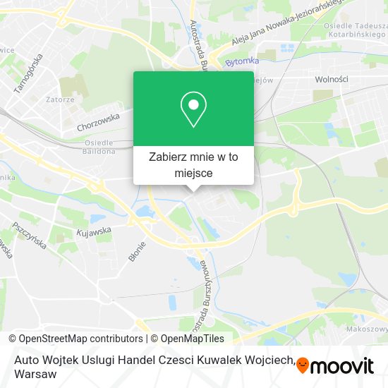 Mapa Auto Wojtek Uslugi Handel Czesci Kuwalek Wojciech