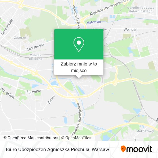 Mapa Biuro Ubezpieczeń Agnieszka Piechula