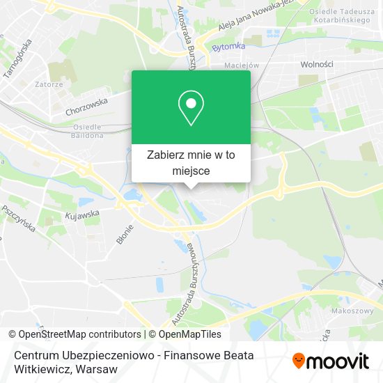 Mapa Centrum Ubezpieczeniowo - Finansowe Beata Witkiewicz