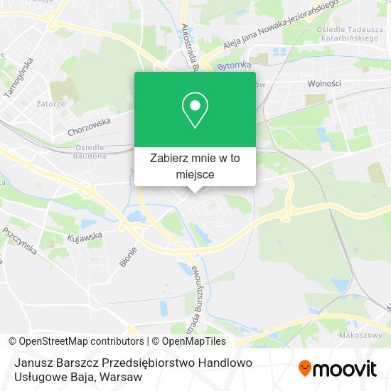 Mapa Janusz Barszcz Przedsiębiorstwo Handlowo Usługowe Baja