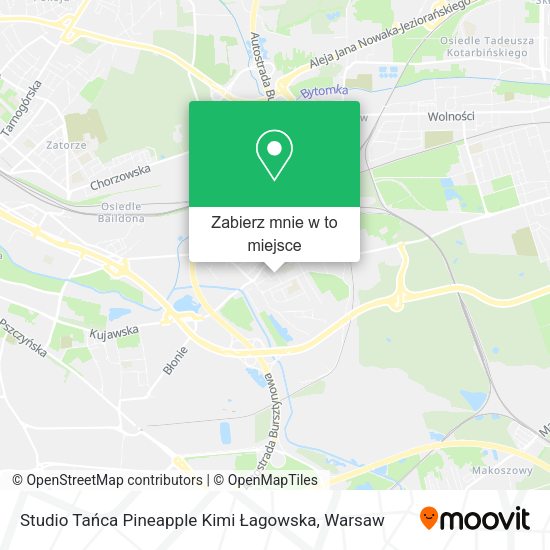 Mapa Studio Tańca Pineapple Kimi Łagowska