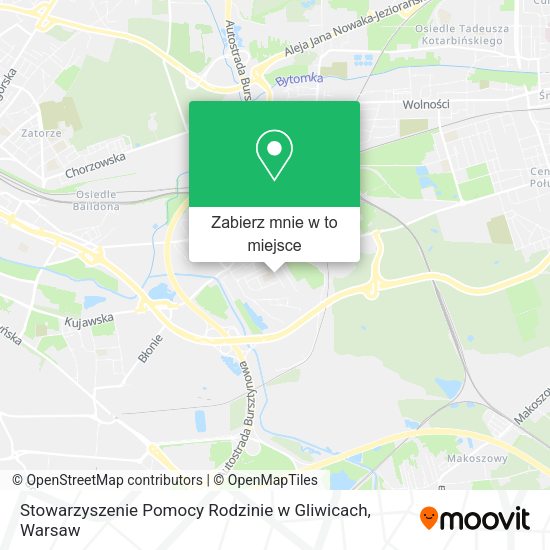 Mapa Stowarzyszenie Pomocy Rodzinie w Gliwicach