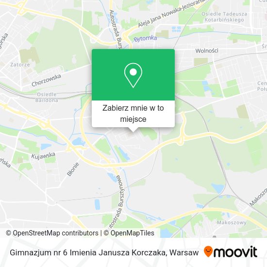 Mapa Gimnazjum nr 6 Imienia Janusza Korczaka