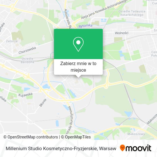 Mapa Millenium Studio Kosmetyczno-Fryzjerskie