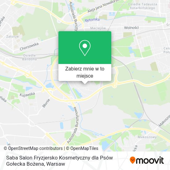 Mapa Saba Salon Fryzjersko Kosmetyczny dla Psów Gołecka Bożena