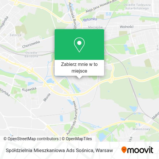 Mapa Spółdzielnia Mieszkaniowa Ads Sośnica