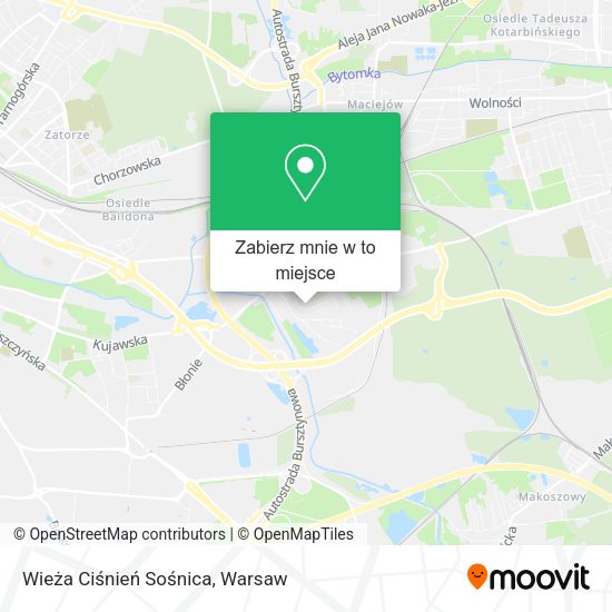 Mapa Wieża Ciśnień Sośnica