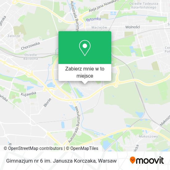 Mapa Gimnazjum nr 6 im. Janusza Korczaka