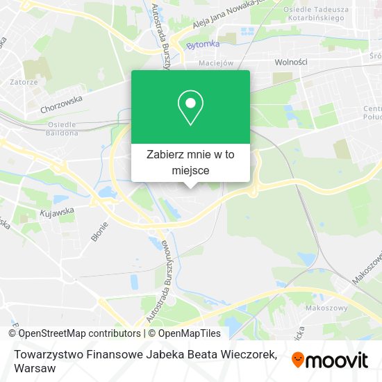 Mapa Towarzystwo Finansowe Jabeka Beata Wieczorek