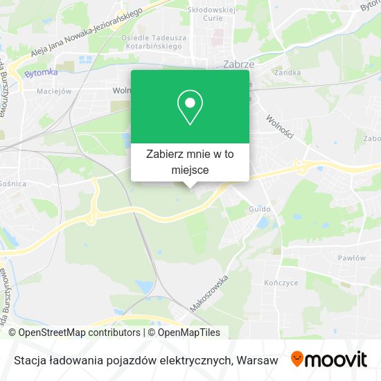 Mapa Stacja ładowania pojazdów elektrycznych