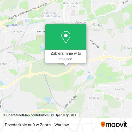 Mapa Przedszkole nr 9 w Zabrzu