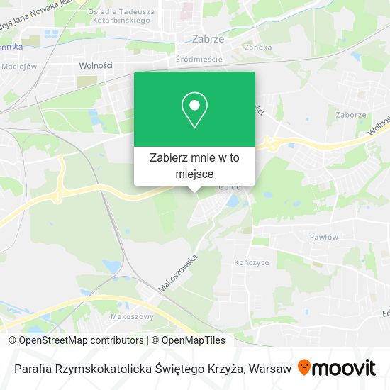 Mapa Parafia Rzymskokatolicka Świętego Krzyża