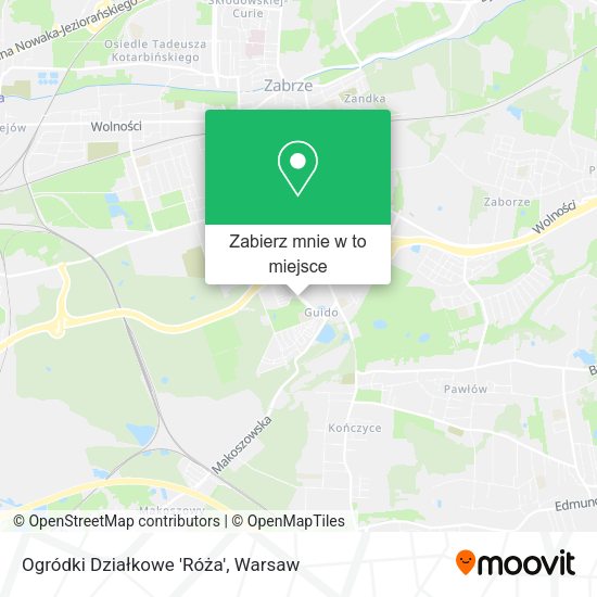 Mapa Ogródki Działkowe 'Róża'