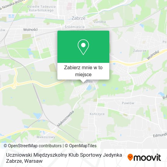 Mapa Uczniowski Międzyszkolny Klub Sportowy Jedynka Zabrze