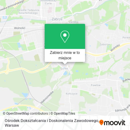 Mapa Ośrodek Dokształcania i Doskonalenia Zawodowego