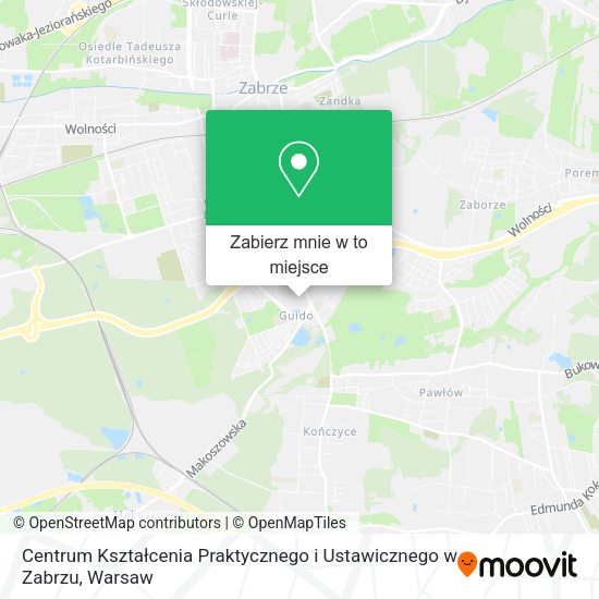 Mapa Centrum Kształcenia Praktycznego i Ustawicznego w Zabrzu