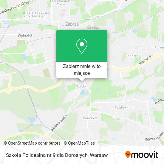 Mapa Szkoła Policealna nr 9 dla Dorosłych