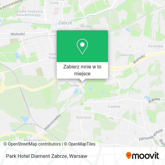 Mapa Park Hotel Diament Zabrze