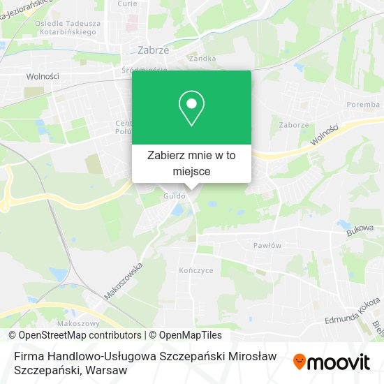 Mapa Firma Handlowo-Usługowa Szczepański Mirosław Szczepański