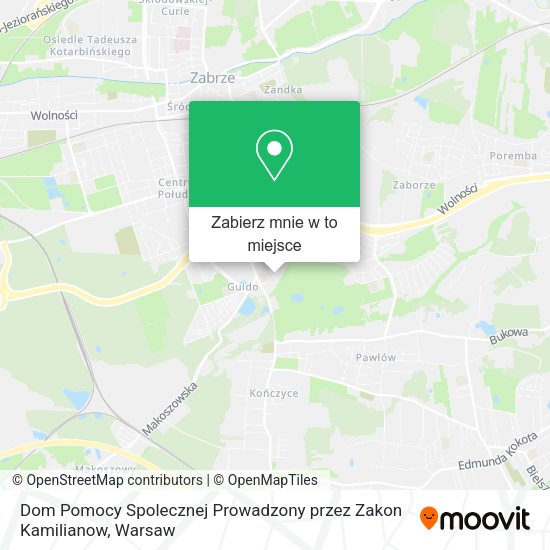 Mapa Dom Pomocy Spolecznej Prowadzony przez Zakon Kamilianow