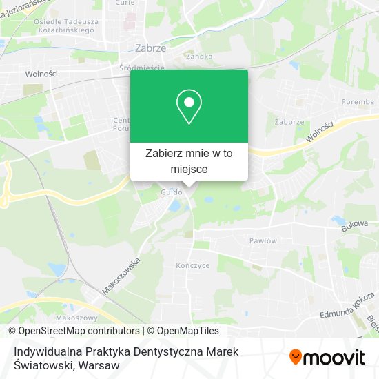 Mapa Indywidualna Praktyka Dentystyczna Marek Światowski