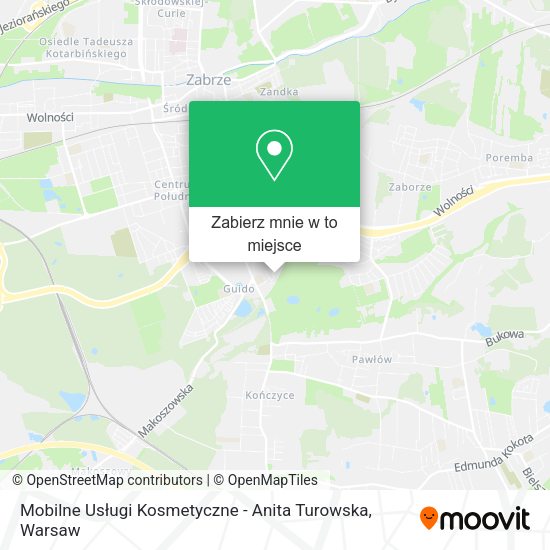 Mapa Mobilne Usługi Kosmetyczne - Anita Turowska