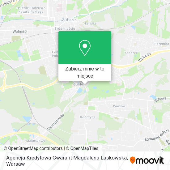 Mapa Agencja Kredytowa Gwarant Magdalena Laskowska