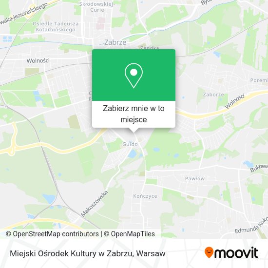 Mapa Miejski Ośrodek Kultury w Zabrzu