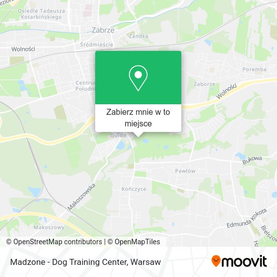 Mapa Madzone - Dog Training Center