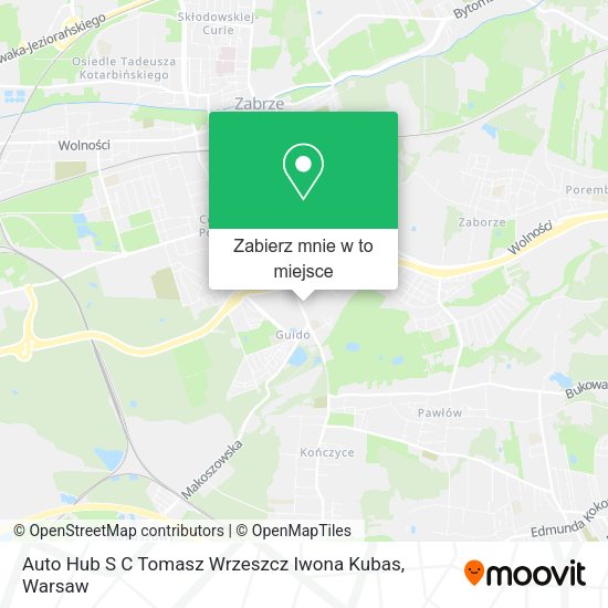 Mapa Auto Hub S C Tomasz Wrzeszcz Iwona Kubas