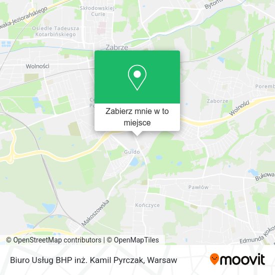 Mapa Biuro Usług BHP inż. Kamil Pyrczak