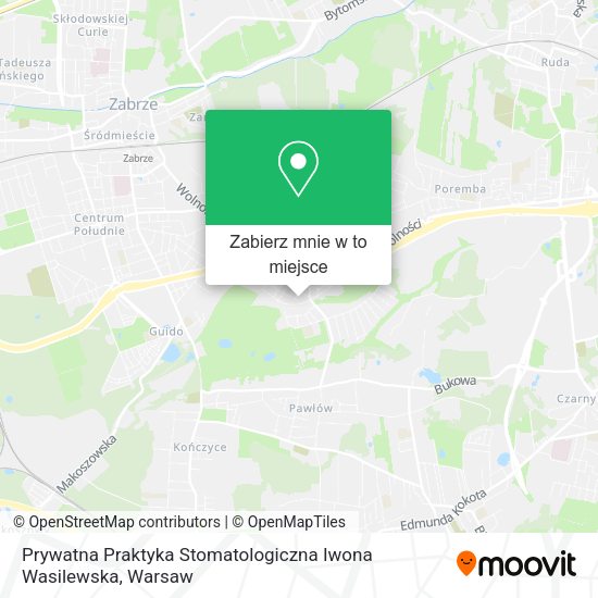 Mapa Prywatna Praktyka Stomatologiczna Iwona Wasilewska