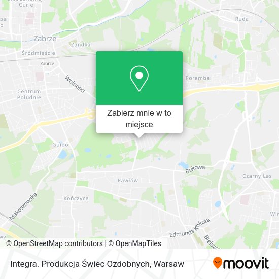 Mapa Integra. Produkcja Świec Ozdobnych