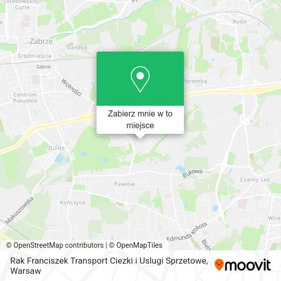 Mapa Rak Franciszek Transport Ciezki i Uslugi Sprzetowe
