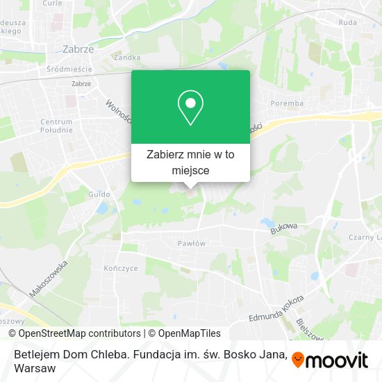 Mapa Betlejem Dom Chleba. Fundacja im. św. Bosko Jana