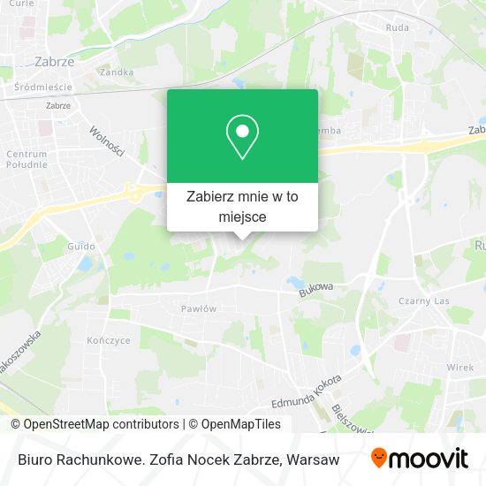 Mapa Biuro Rachunkowe. Zofia Nocek Zabrze