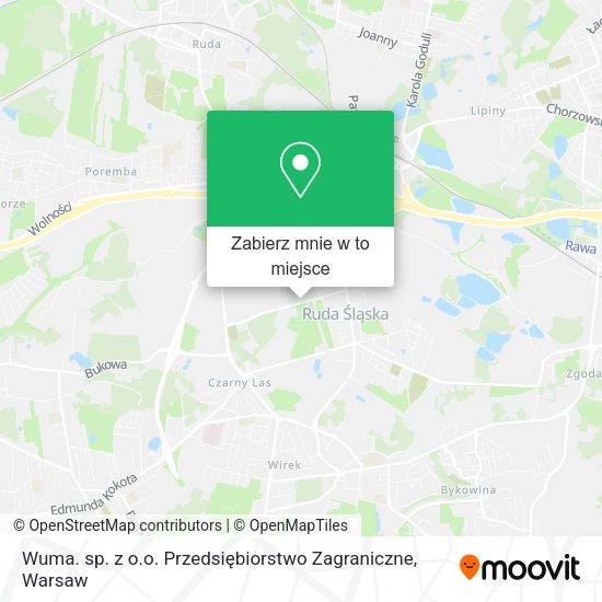 Mapa Wuma. sp. z o.o. Przedsiębiorstwo Zagraniczne