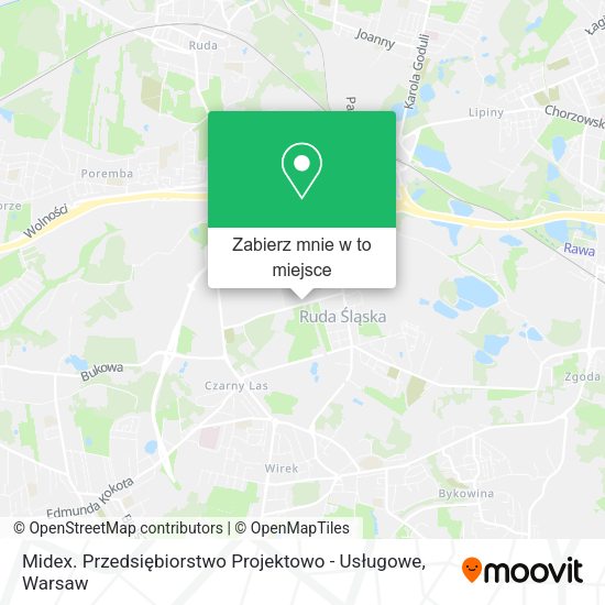 Mapa Midex. Przedsiębiorstwo Projektowo - Usługowe