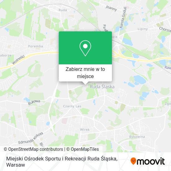 Mapa Miejski Ośrodek Sportu i Rekreacji Ruda Śląska