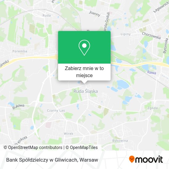 Mapa Bank Spółdzielczy w Gliwicach