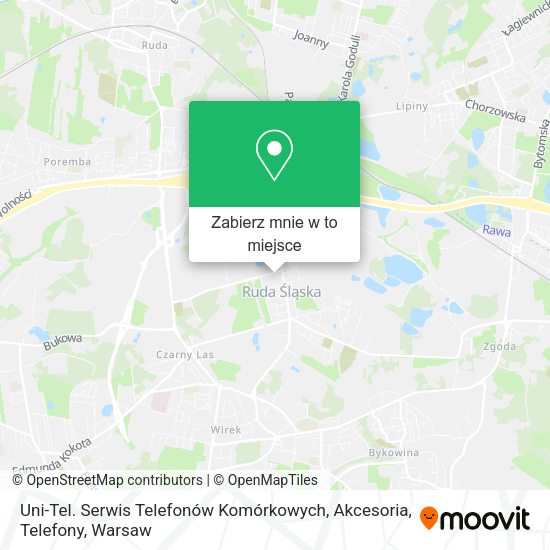 Mapa Uni-Tel. Serwis Telefonów Komórkowych, Akcesoria, Telefony