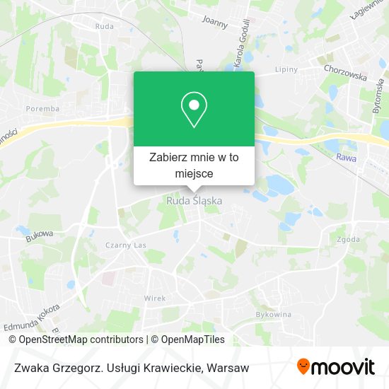 Mapa Zwaka Grzegorz. Usługi Krawieckie