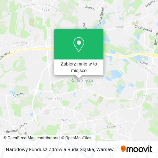 Mapa Narodowy Fundusz Zdrowia Ruda Śląska