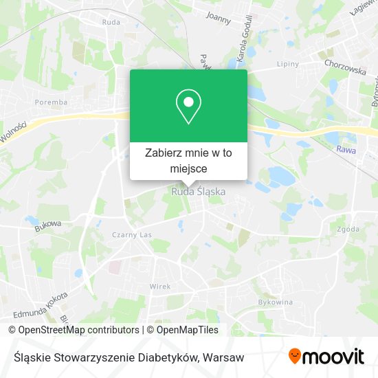 Mapa Śląskie Stowarzyszenie Diabetyków