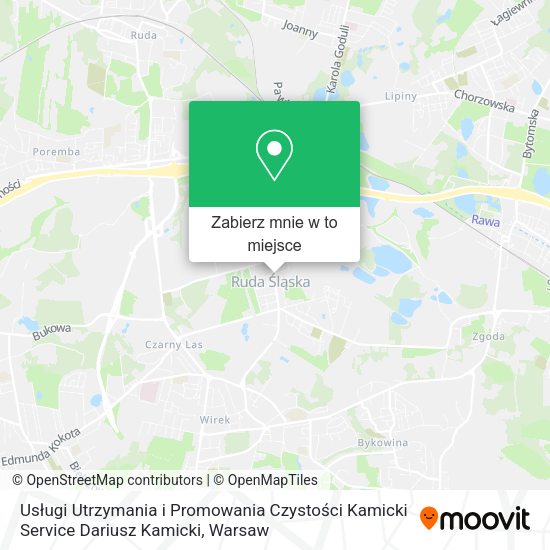 Mapa Usługi Utrzymania i Promowania Czystości Kamicki Service Dariusz Kamicki